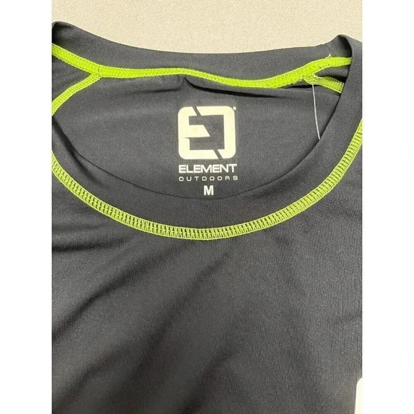 ELEMENT OUTDOOR MENS SIZE M KORE SERIES LONG SLEEVE WICKING BLACK GREEN SHIRT - Picture 3 of 11